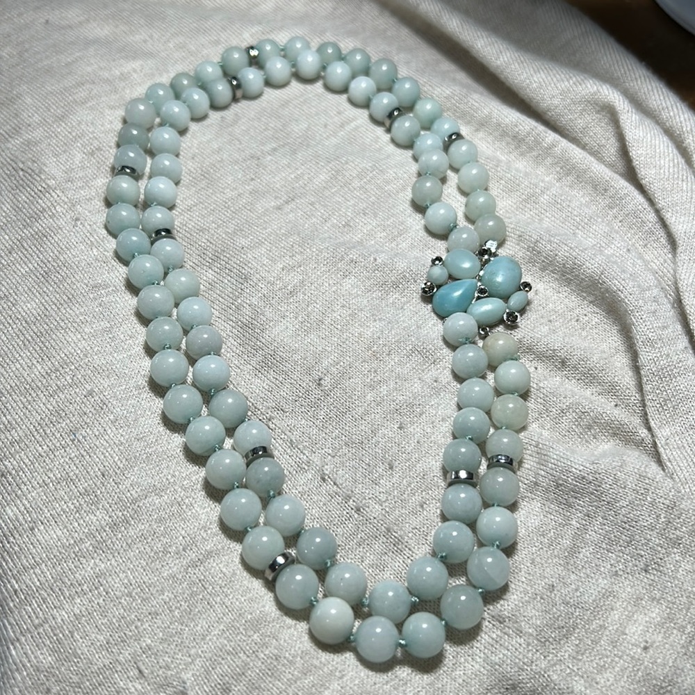Larimar beaded necklace